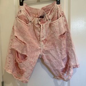 Pink Jean Shorts